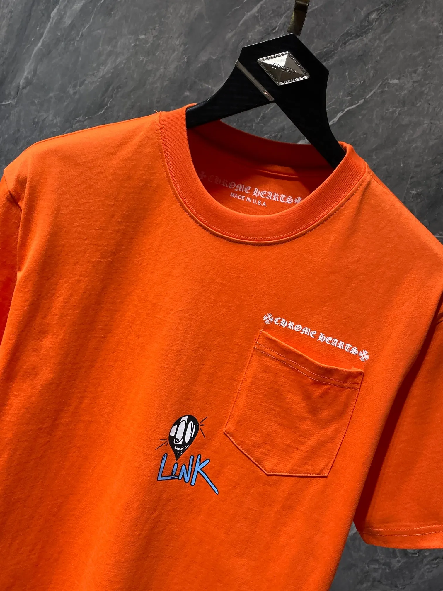 P126 New in summer Chrome Hearts 25ss High weight, environmentally friendly and high-quality top fabric 260g~270g Chrome Matty Boy graffiti short-sleeved counter synchronization 1:1 replica version Recommended color: customized orange Size: S, M, L, XL